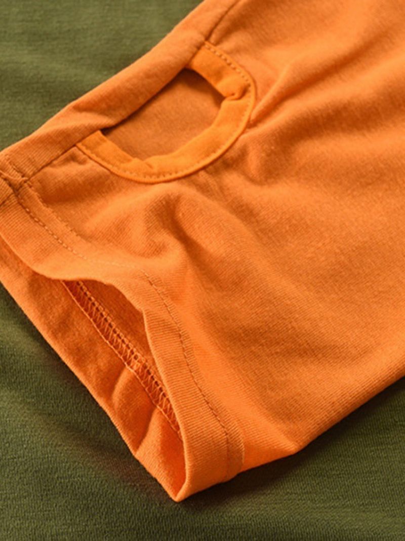 Pánské Tričko S Dlouhým Rukávem Patchwork Casual Color Block Pullover