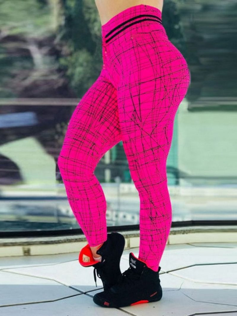 Tisk Geometrické Sportovní Kalhoty Na Jógu Push Up Gym Legíny Tiktok S Vysokým Pasem